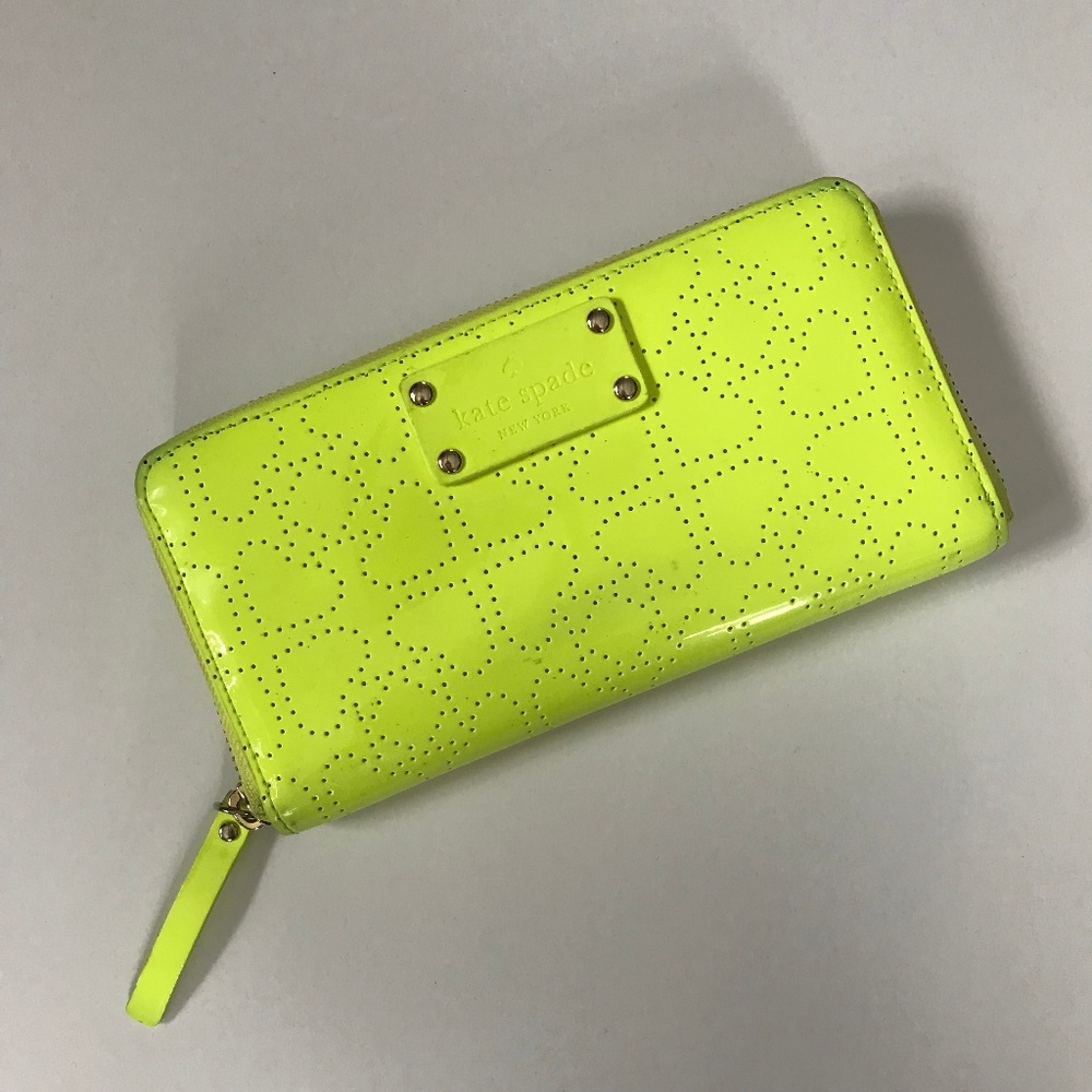 Kate Spade neon green wallet